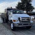2011 Ford F-750 Flat Deck 3 Seater Diesel With Air Brakes and De-icing thumbnail image 2