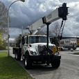 2008 International 7500 20 Foot Flatdeck with National Crane With Air Brakes thumbnail image 2