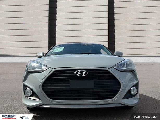 2013 Hyundai Veloster Turbo Matte Grey FWD, THREE DOOR, BLUETOOTH, TOUCHSCREEN,  image 2