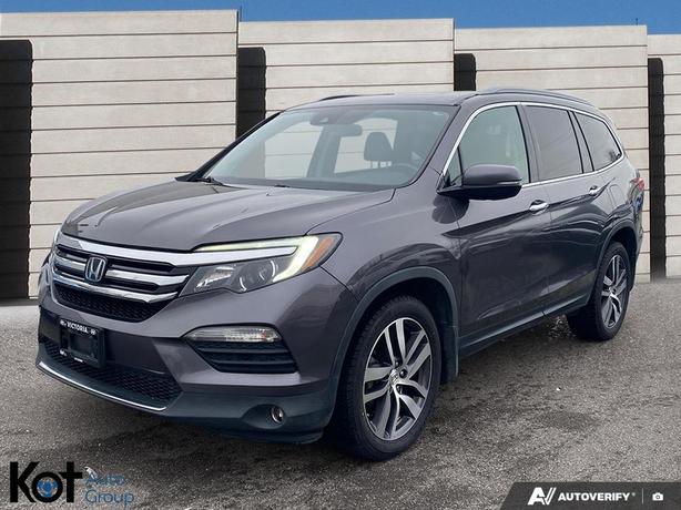 2017 Honda Pilot Touring PANORAMIC SUNROOF! LEATHER SEATING! POWER TAILGATE! image 1