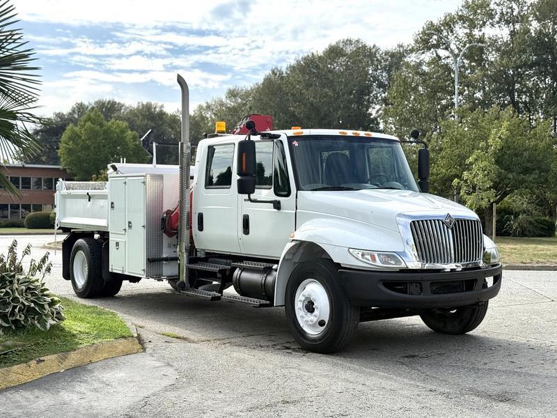 2008 International 4300 Diesel with Amco Veba Crane and 8-Foot Dump Box display photo