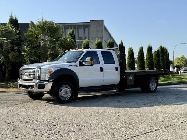 2014 Ford F-550 Super Duty 4x4 Crew Cab 11-Foot Flat Deck Truck image 5
