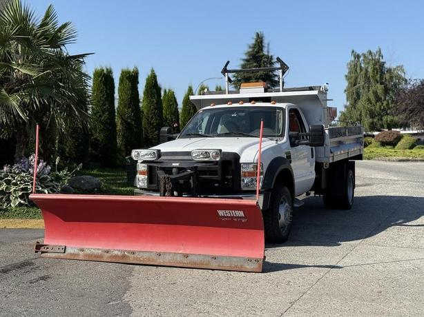 2008 Ford F-450 SD Regular Cab Dually 2WD Plow Sander Truck with Dump Box image 4