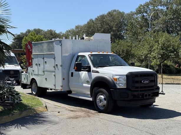 2013 Ford F-550 Regular Cab Dually 2WD Diesel Crane Service Truck with PTO image 1