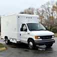 2007 Ford E-350 Super Duty Diesel 10-Foot Cube Van with Rear Work Shelves thumbnail image 1