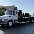 2015 Hino 358 22-Foot Flat Deck Truck with Dump Function and Amco Veba Crane thumbnail image 6