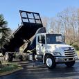 2015 Hino 358 22-Foot Flat Deck Truck with Dump Function and Amco Veba Crane thumbnail image