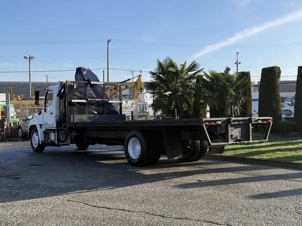 2015 Hino 358 22-Foot Flat Deck Truck with Dump Function and Amco Veba Crane image 8