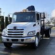 2015 Hino 358 22-Foot Flat Deck Truck with Dump Function and Amco Veba Crane thumbnail image 5