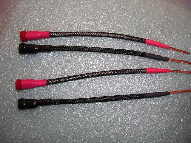 Power amp/speaker Banana Jack adapters, 14 AWG(OFC). New display photo