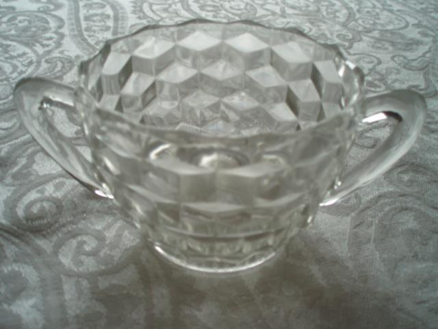 Fostoria Dishes, American-Clear, Cubist Pattern display photo