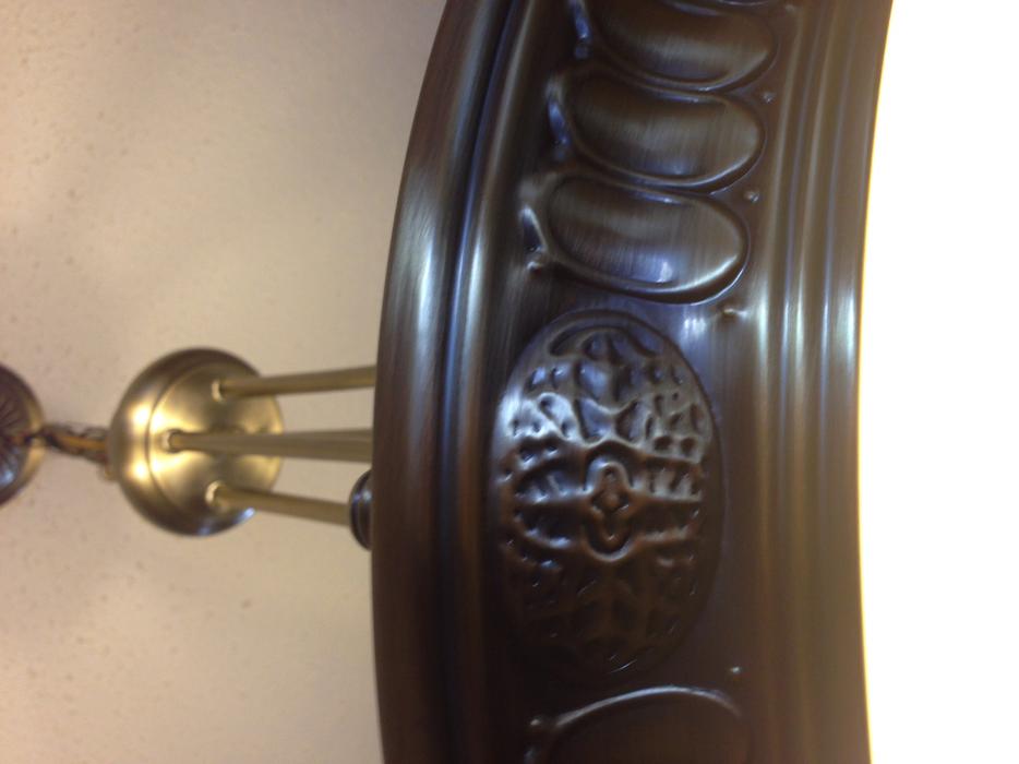 Two light fixtures for dinning room and front entrance next to new display photo