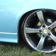 FOR-TRADE: 19x8.5 et 45 5x120 mille miglia evo 5 spoke wheels on bfg tires thumbnail image 1