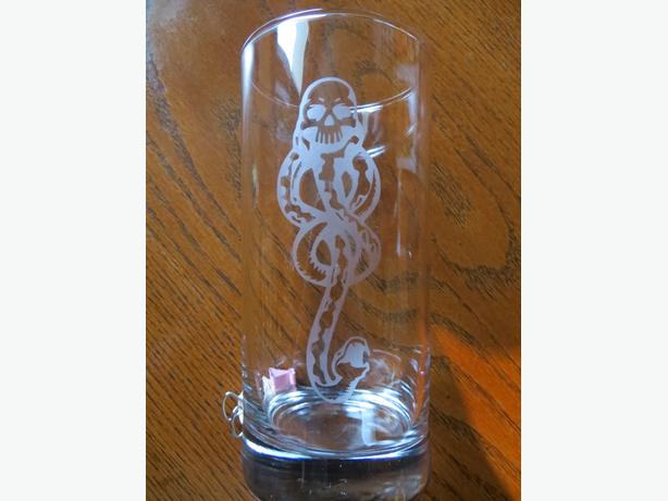 Handmade Etched Glasses - Harry Potter image 2