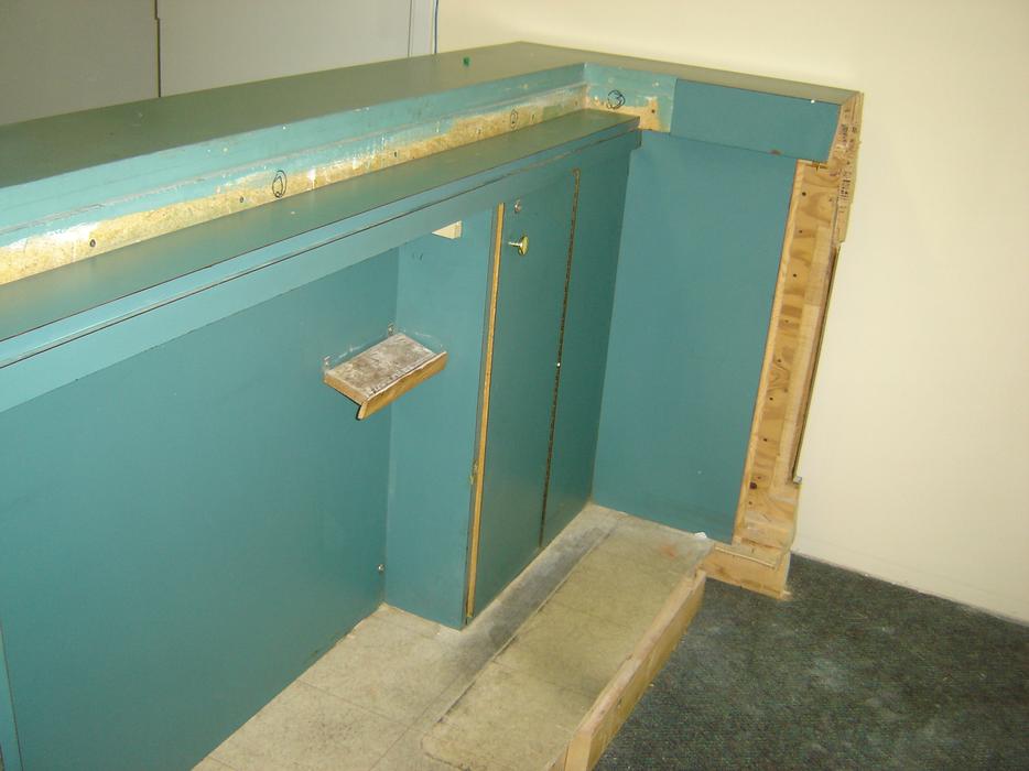 Store front Counter Made out of solid plywood and arbrite display photo
