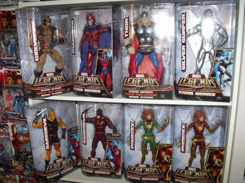 TO $120 EACH. MARVEL LEGENDS ACTION FIGURES display photo