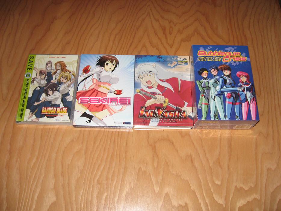 Anime DVDs for sale display photo
