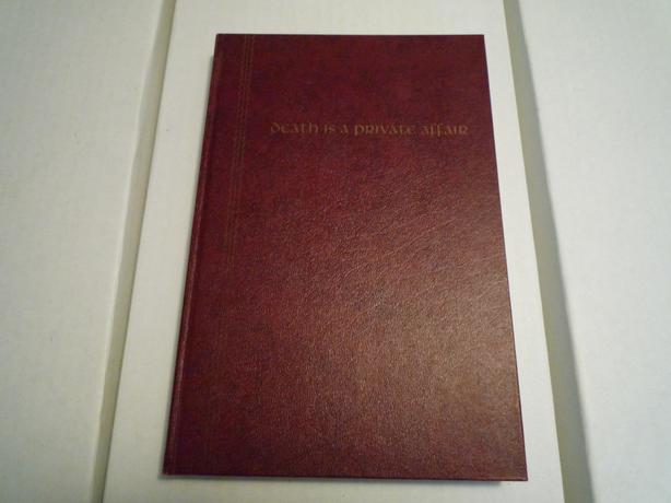 Signed and Personalized Copy: Death is a Private Affair image 1