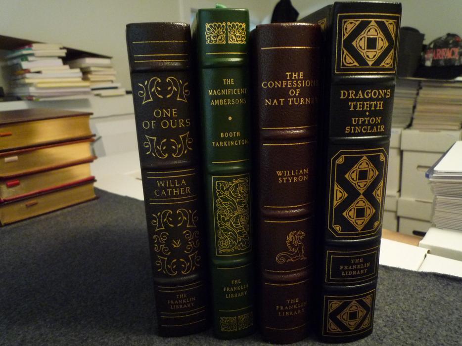 Franklin Library: Lot of 4 Leather Bound Pulitizer Prize Winning Books display photo