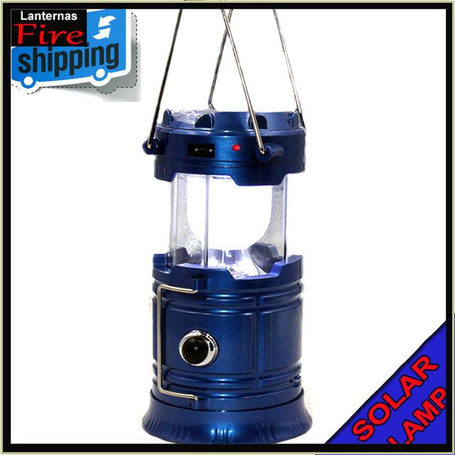 solar rechargeable small LED camping lamps display photo