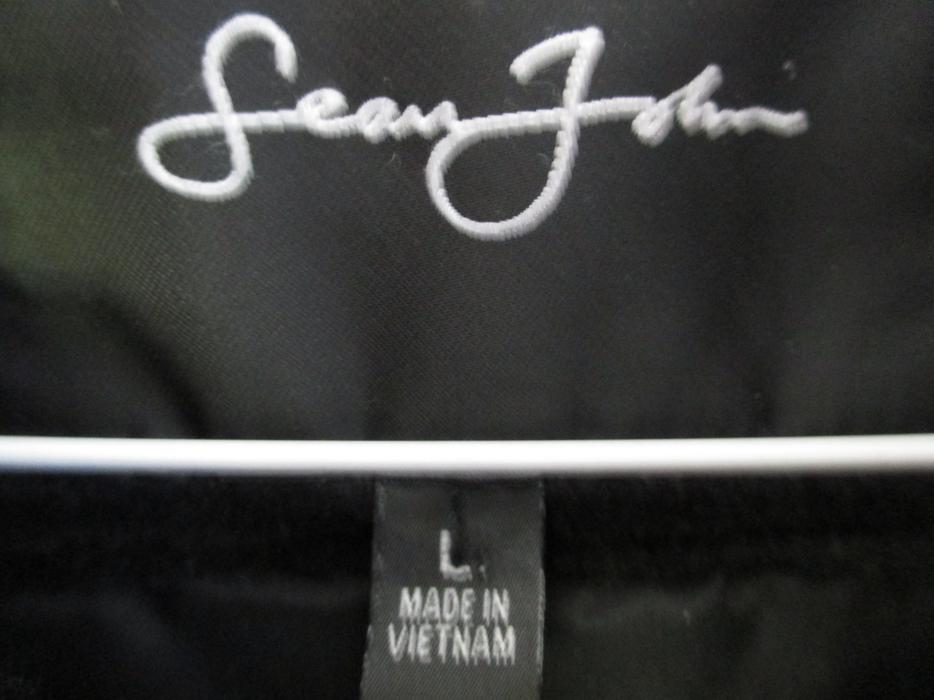 Sean John Brand Men's Black Velour Jacket display photo
