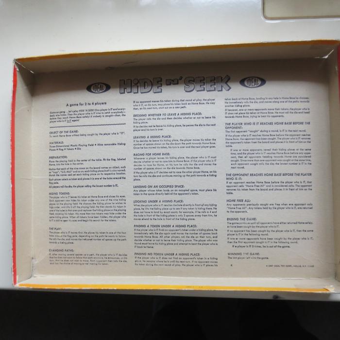Hide n Seek game 1967 Ideal display photo