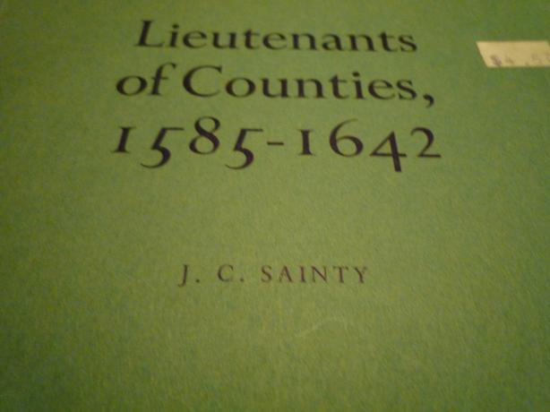 Lieutenants of Counties 1585-1642 image 1