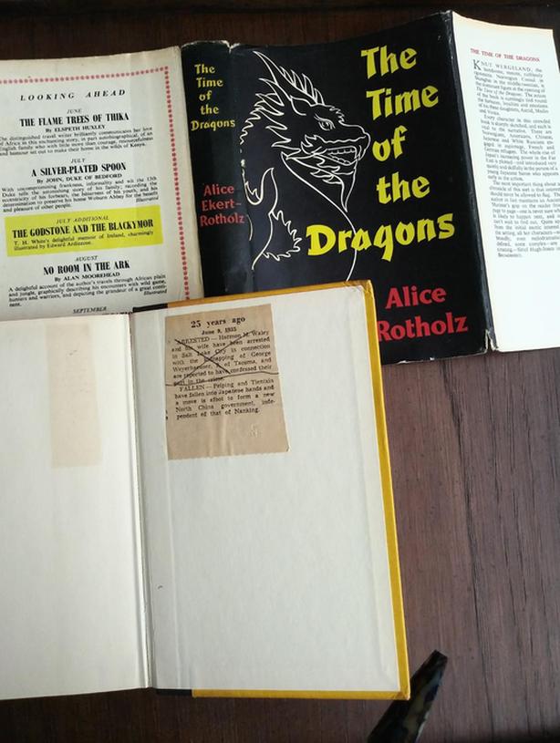 1960 copy, The Time of the Dragons, with interesting Ephemera image 2