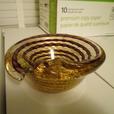 Hand Made Gold leaf Infused Glass Decorative Dish or Ashtray thumbnail image 2