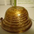Hand Made Gold leaf Infused Glass Decorative Dish or Ashtray thumbnail image 3