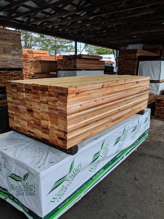 Cedar Tight Knot 5/4 x 6 EE Decking display photo