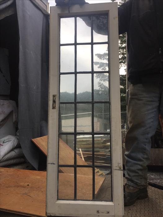 18 Panel Leaded Glass Window display photo