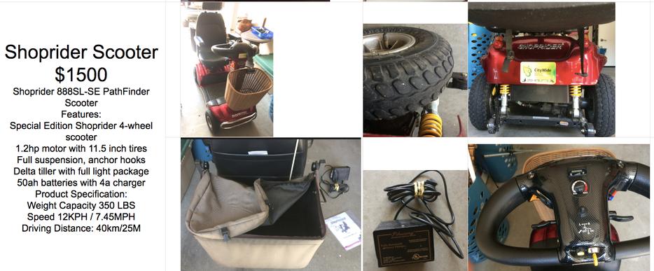 Shoprider PathFinder Scooter For Sale display photo