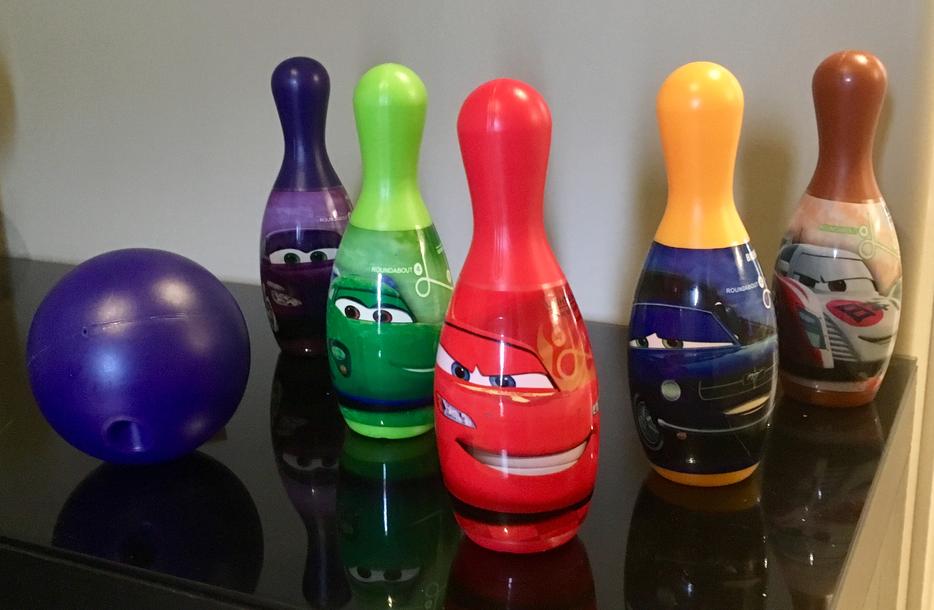 DISNEY PIXAR'S CARS BOWLING PINS & BALL display photo