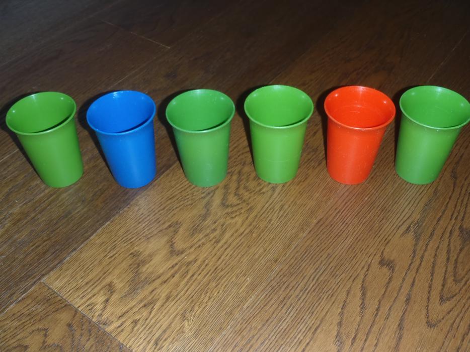 6 Vintage 1970's Tuperware Cups display photo