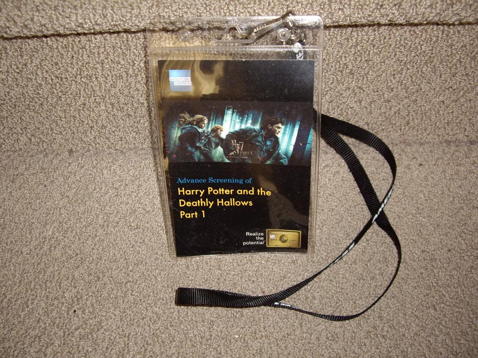 HARRY POTTER WORKING MOVIE PASS display photo