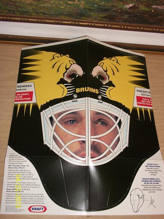 Kellog's insert goalie masks display photo