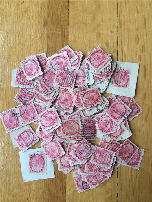 120 QUEEN VICTORIA 2-CENT STAMPS (1899) display photo