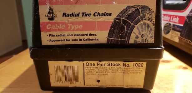 Passenger Snap-Lock Cable Chains #1022 image 2