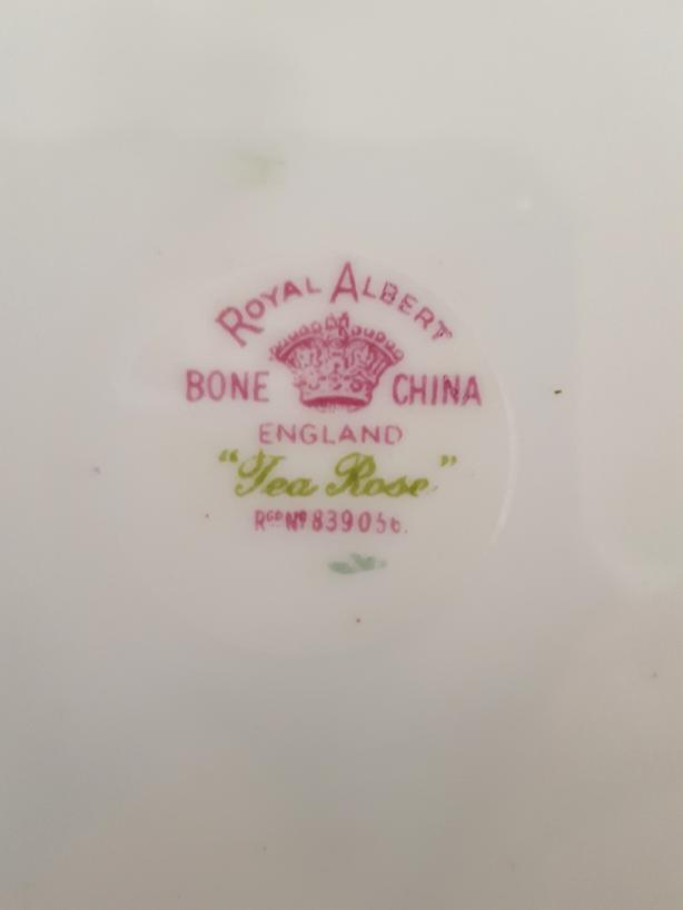 ROYAL ALBERT "TEA ROSE" SQUARE DESSERT PLATES - 4 available image 6