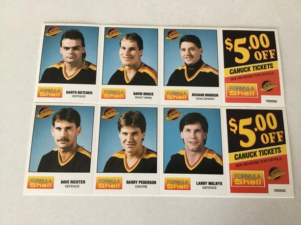 RARE 87-88 FORMULA SHELL VANCOUVER CANUCKS HOCKEY CARD SET image 6