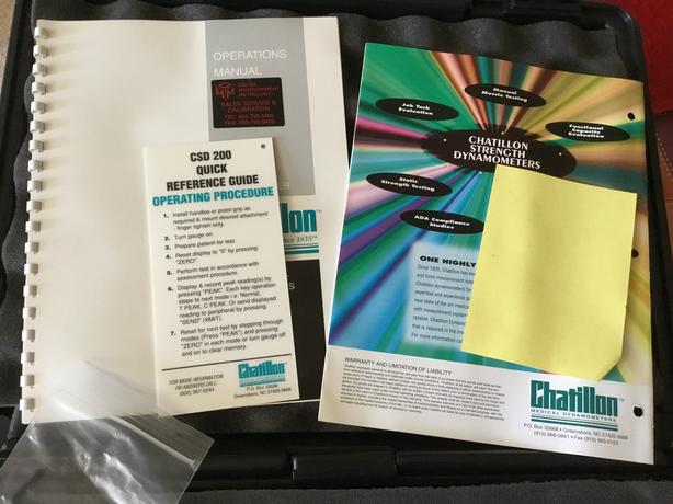 OBO: Chatillon CSD 200 Medical Dynaometer/Strain Gauge image 3