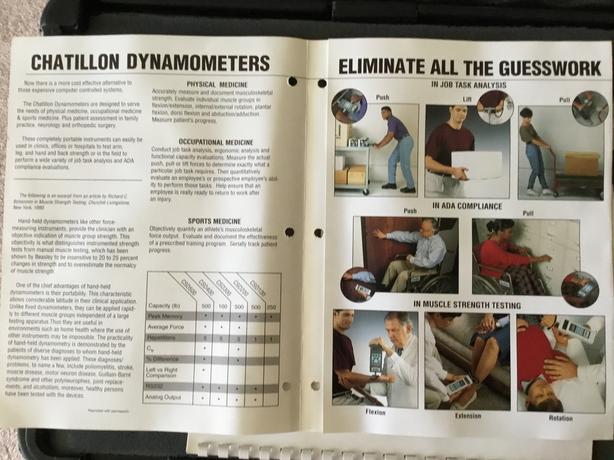 OBO: Chatillon CSD 200 Medical Dynaometer/Strain Gauge image 4