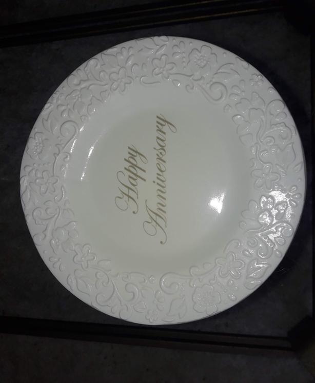 Brand New ENESCO HAPPY ANNIVERSARY DECORATIVE PLATE image 2