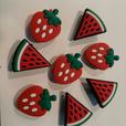 Strawberry& Watermelon Shoe Charms for Crocs thumbnail image