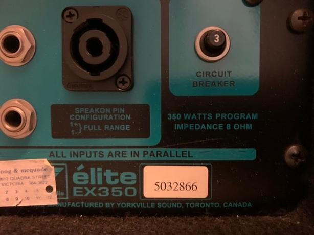 Yorkville Elite  EX350 PA speakers image 4