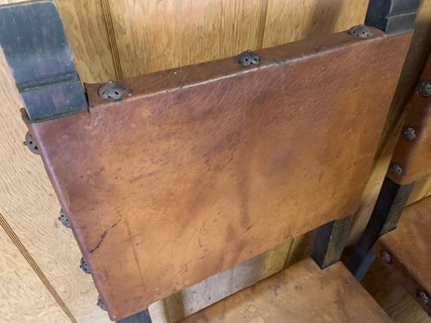 vintage Mexican leather chairs image 3