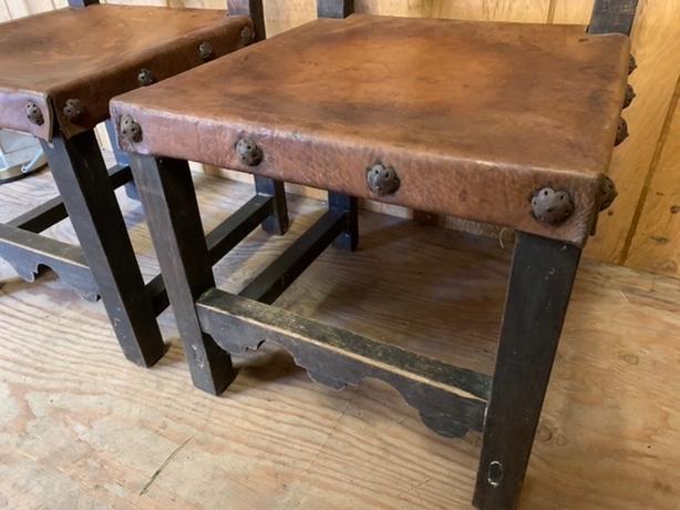 vintage Mexican leather chairs image 4