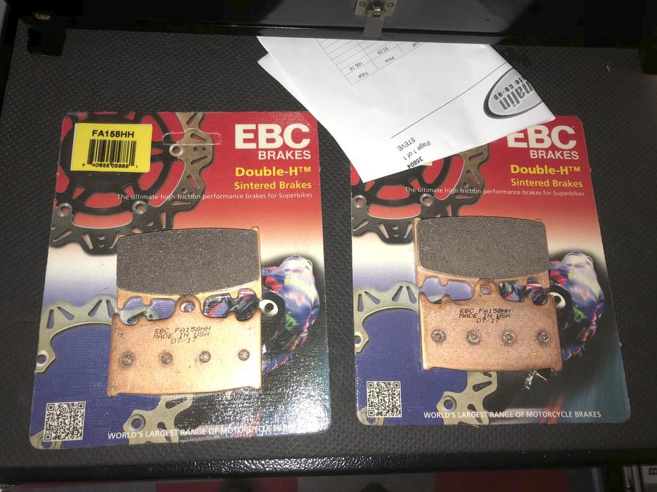 Two sets EBC brake pads (FA158HH) display photo
