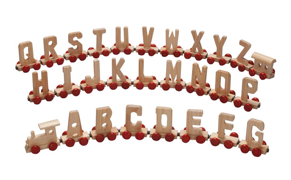 WOODEN ALPHABET TRAIN display photo